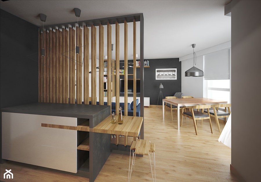 Mieszkanie w bloku - Salon, styl skandynawski - zdjęcie od PUKU STUDIO