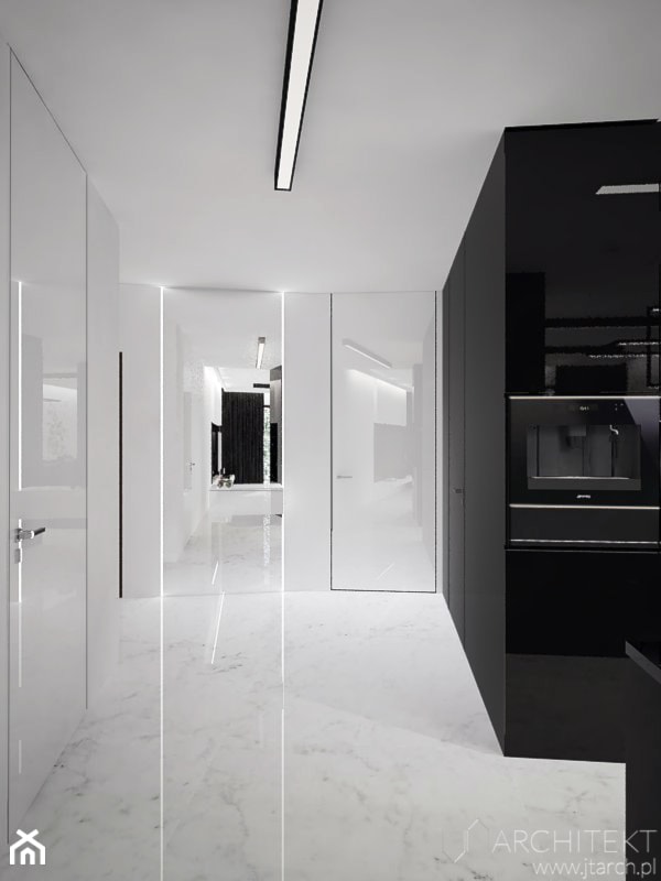 Mieszkanie Black&White - Hol / przedpokój, styl nowoczesny - zdjęcie od JT.ARCHITEKT