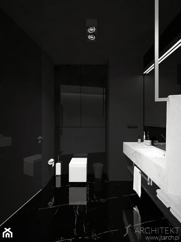 Mieszkanie Black&White - Łazienka, styl nowoczesny - zdjęcie od JT.ARCHITEKT