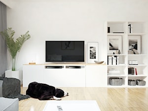 Mieszkanie na Ursynowie - Średni biały salon, styl nowoczesny - zdjęcie od JT.ARCHITEKT