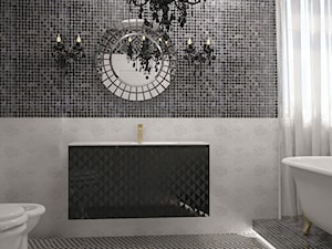 Lazienka - Mała łazienka z oknem, styl glamour - zdjęcie od Dubitska design