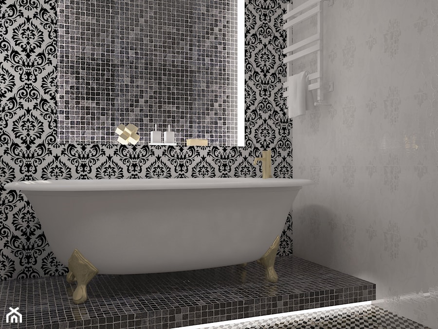 Lazienka - Mała bez okna łazienka, styl glamour - zdjęcie od Dubitska design