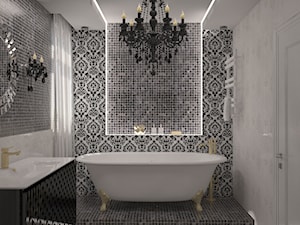 Lazienka - Mała bez okna z lustrem łazienka, styl glamour - zdjęcie od Dubitska design
