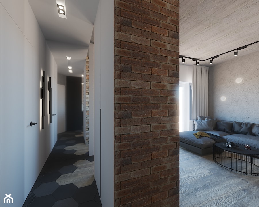 Mieszkanie Bemowo - Hol / przedpokój, styl minimalistyczny - zdjęcie od INTERIORSY