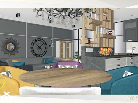 Aranżacje wnętrz - Salon: Salon w apartamencie letnim w Kołobrzegu - JTK-interiors. Przeglądaj, dodawaj i zapisuj najlepsze zdjęcia, pomysły i inspiracje designerskie. W bazie mamy już prawie milion fotografii!