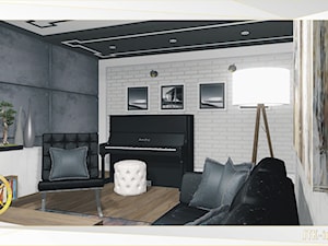 Salon w mieszkaniu na Osiedlu Tysiąclecia w Katowicach - zdjęcie od JTK-interiors