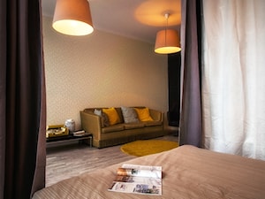 Apartament z charakterem - Mały czarny salon, styl vintage - zdjęcie od http://martaczerkies.pl/
