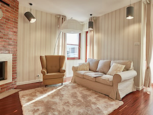 Apartament Wilanów 90 m2 - Mały biały salon z jadalnią, styl tradycyjny - zdjęcie od http://martaczerkies.pl/