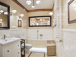 Średnia bez okna z lustrem łazienka, styl tradycyjny - zdjęcie od http://martaczerkies.pl/