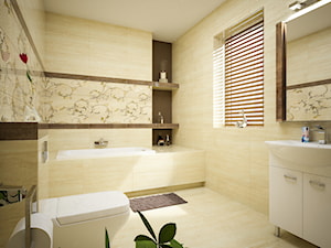 Wizualizacja Łazienki - Średnia bez okna z lustrem łazienka, styl tradycyjny - zdjęcie od 3d@piotrwachulec.pl