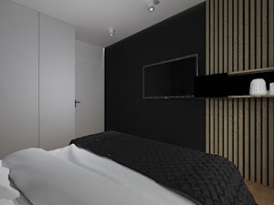 Mieszkanie dla młodych - Średnia biała czarna sypialnia, styl nowoczesny - zdjęcie od Patrycja Siewiera