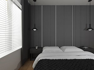 Mieszkanie dla młodych - Średnia szara sypialnia, styl nowoczesny - zdjęcie od Patrycja Siewiera