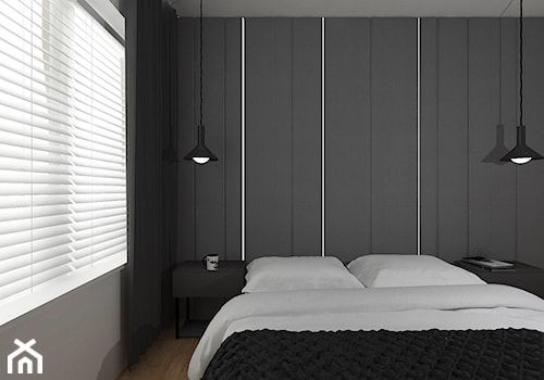 Mieszkanie dla młodych - Średnia szara sypialnia, styl nowoczesny - zdjęcie od Patrycja Siewiera