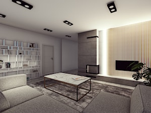 Projekt domku jednorodzinnego - Salon, styl skandynawski - zdjęcie od ecodesign