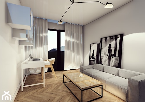 Projekt domku jednorodzinnego - Salon, styl skandynawski - zdjęcie od ecodesign