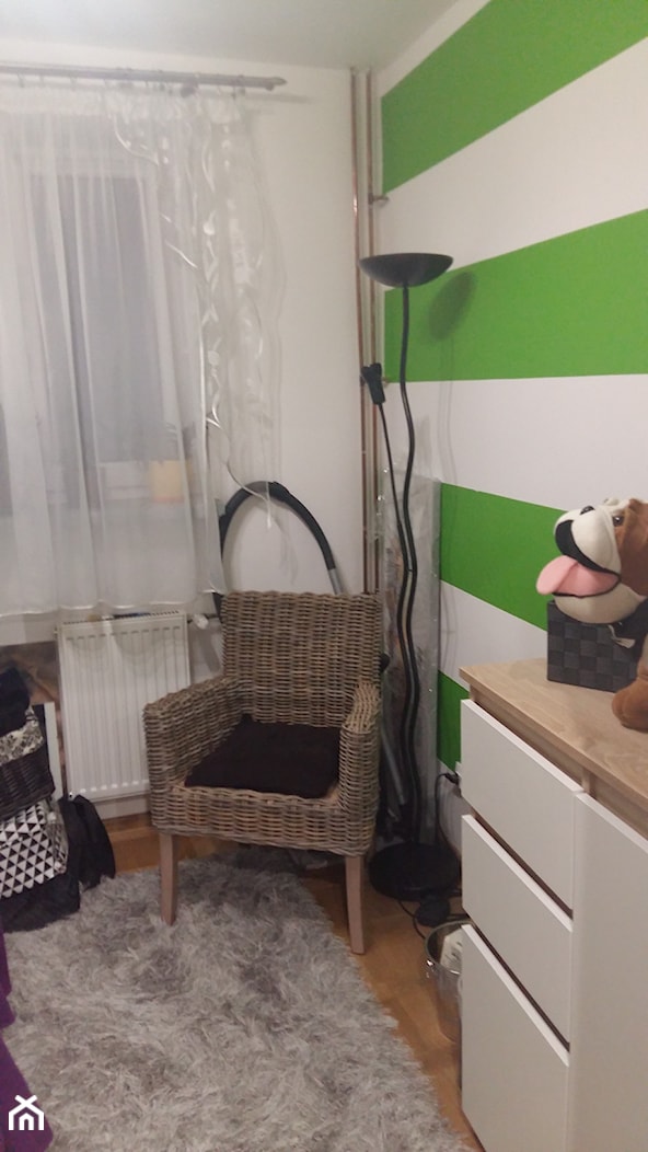 Generalny remont 50m mieszkania w bloku - Mały biały zielony pokój dziecka dla dziecka dla chłopca dla dziewczynki, styl nowoczesny - zdjęcie od Kamil i Malwina - Homebook