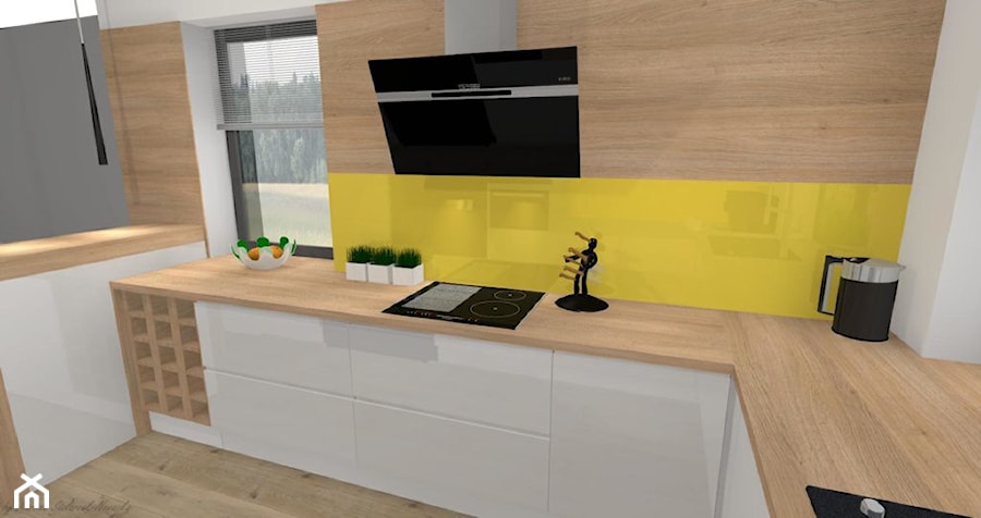 Kuchnia z żółtym akcentem - zdjęcie od MyDizajn