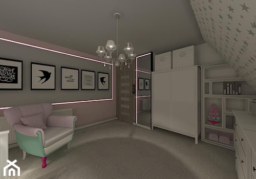 Sypialnia... - Duży szary pokój dziecka dla dziecka dla nastolatka dla chłopca dla dziewczynki, styl prowansalski - zdjęcie od MONIKA HASS MONENTIRE