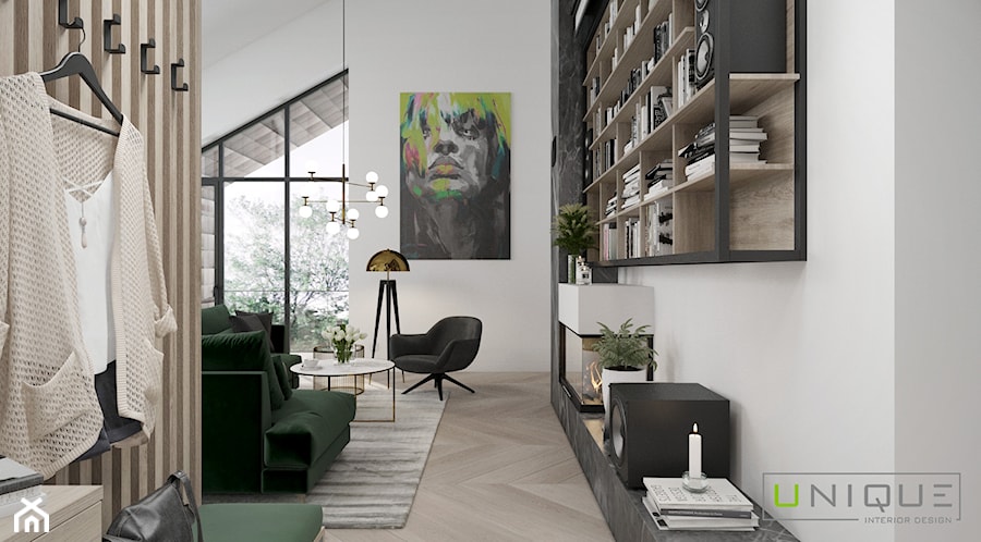 Mieszkanie w Łodzi - Salon, styl glamour - zdjęcie od UNIQUE INTERIOR DESIGN