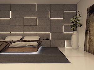 Duża beżowa sypialnia, styl nowoczesny - zdjęcie od UNIQUE INTERIOR DESIGN