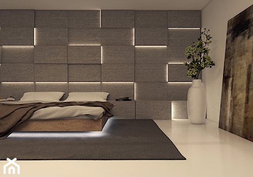 Duża beżowa sypialnia, styl nowoczesny - zdjęcie od UNIQUE INTERIOR DESIGN