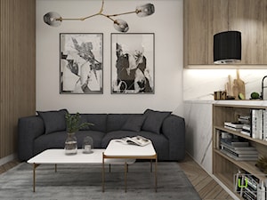 Małe, eleganckie mieszkanko - Salon, styl nowoczesny - zdjęcie od UNIQUE INTERIOR DESIGN