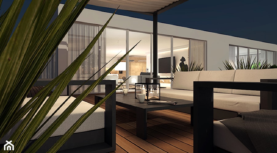 Apartament/ penthause - Taras, styl nowoczesny - zdjęcie od UNIQUE INTERIOR DESIGN