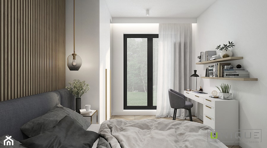 Małe, eleganckie mieszkanko - Sypialnia, styl nowoczesny - zdjęcie od UNIQUE INTERIOR DESIGN