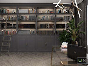 mieszkanie w Kamienicy - Średnie w osobnym pomieszczeniu czarne biuro, styl tradycyjny - zdjęcie od UNIQUE INTERIOR DESIGN
