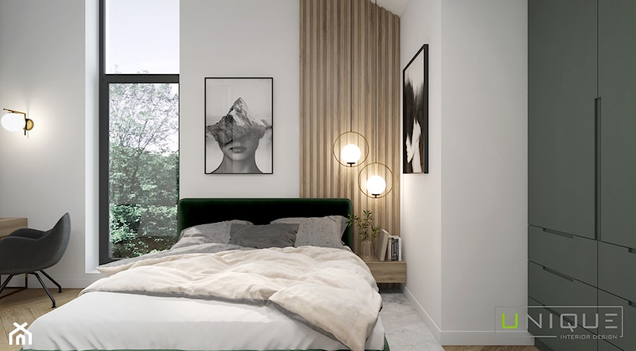 Mieszkanie w Łodzi - Sypialnia, styl nowoczesny - zdjęcie od UNIQUE INTERIOR DESIGN