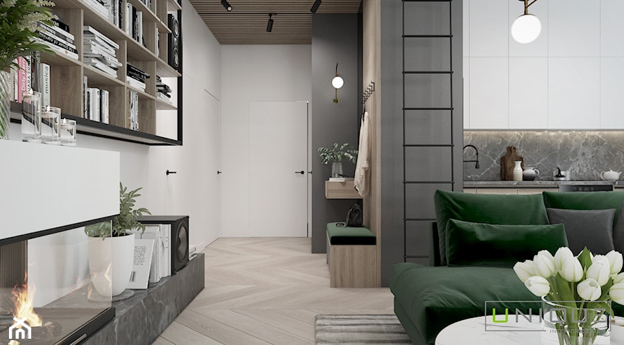 Mieszkanie w Łodzi - Hol / przedpokój, styl nowoczesny - zdjęcie od UNIQUE INTERIOR DESIGN