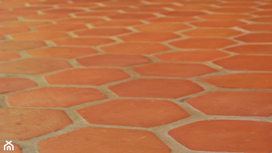 Podłoga z heksagonalnych płytek PLASTER MIODU - zdjęcie od ceglane wnetrze