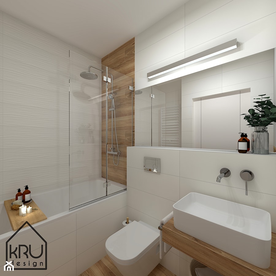 White&wood w łazience - Łazienka, styl skandynawski - zdjęcie od KRU design