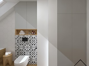 Hexagon & patchwork w łazience - Łazienka, styl nowoczesny - zdjęcie od KRU design