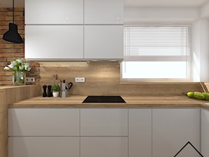 Cegła, drewno i beton - Kuchnia, styl minimalistyczny - zdjęcie od KRU design