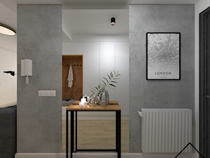Antracyt w mieszkaniu - Hol / przedpokój, styl nowoczesny - zdjęcie od KRU design