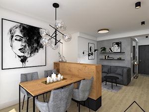 Antracyt w mieszkaniu - Jadalnia, styl nowoczesny - zdjęcie od KRU design