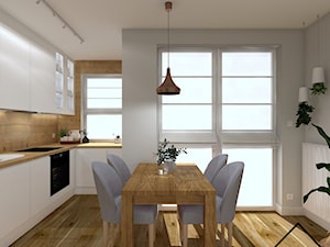 White&wood projekt kuchni - Jadalnia, styl nowoczesny - zdjęcie od KRU design