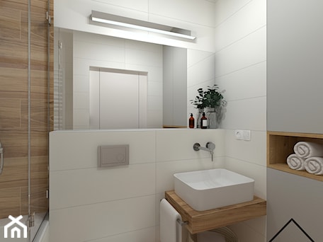 Aranżacje wnętrz - Łazienka: White&wood w łazience - Łazienka, styl nowoczesny - KRU design . Przeglądaj, dodawaj i zapisuj najlepsze zdjęcia, pomysły i inspiracje designerskie. W bazie mamy już prawie milion fotografii!