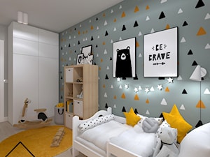 Pokój 2-latka - Średni szary pokój dziecka dla dziecka dla chłopca, styl skandynawski - zdjęcie od KRU design
