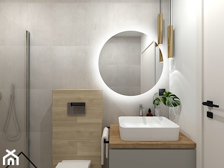 Aranżacje wnętrz - Łazienka: Minimalistyczna łazienka gościnna - Łazienka, styl minimalistyczny - KRU design . Przeglądaj, dodawaj i zapisuj najlepsze zdjęcia, pomysły i inspiracje designerskie. W bazie mamy już prawie milion fotografii!