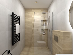 Minimalistyczna łazienka gościnna - Łazienka, styl skandynawski - zdjęcie od KRU design