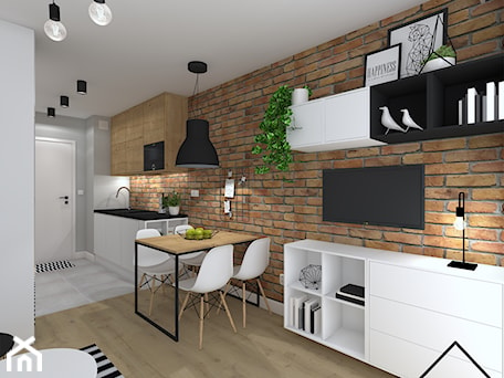 Aranżacje wnętrz - Salon: Mikroapartament - Salon, styl skandynawski - KRU design . Przeglądaj, dodawaj i zapisuj najlepsze zdjęcia, pomysły i inspiracje designerskie. W bazie mamy już prawie milion fotografii!