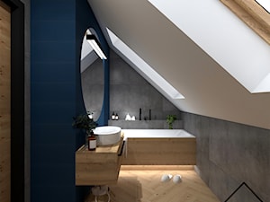 Łazienka w akcentem granatu - Łazienka, styl nowoczesny - zdjęcie od KRU design