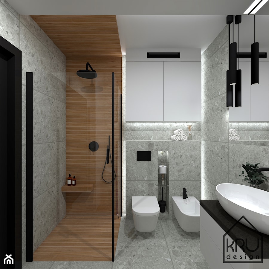 Lastriko w łazience - Łazienka, styl nowoczesny - zdjęcie od KRU design