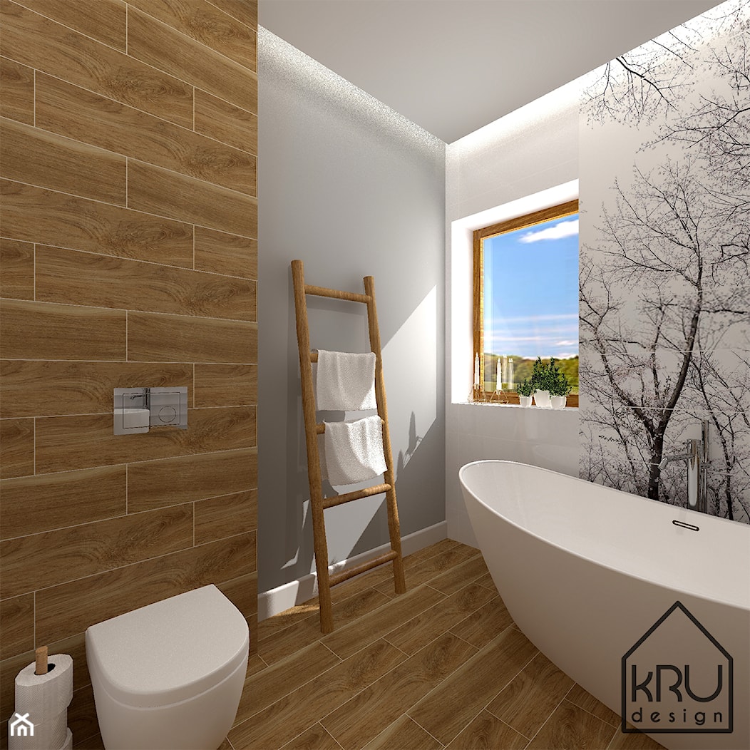 Łazienka z wanną wolnostojącą - zdjęcie od KRU design - Homebook