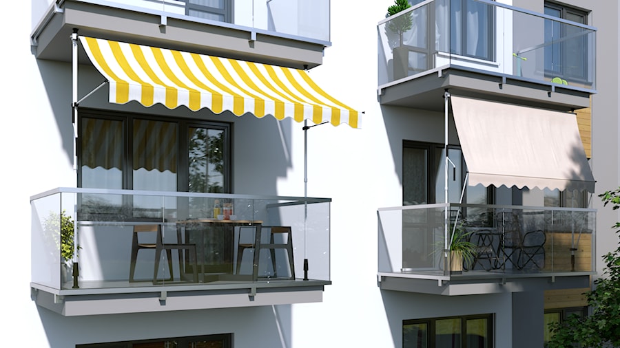 Markizy, parasole, maty balkonowe - Taras, styl nowoczesny - zdjęcie od domondo.pl