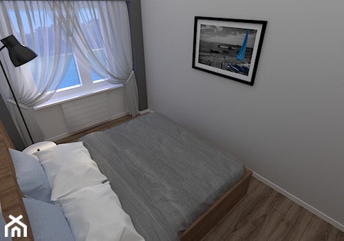 Sypialnia - Mała szara sypialnia, styl nowoczesny - zdjęcie od MILARTO