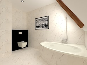 Łazienka - Średnia na poddaszu bez okna łazienka, styl glamour - zdjęcie od MILARTO