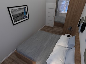 Sypialnia - Średnia biała szara sypialnia, styl nowoczesny - zdjęcie od MILARTO